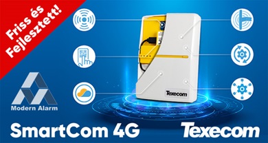 A Modern Alarm Kft. bemutatja a Texecom SmartCom 4G frissített és továbbfejlesztett változatát