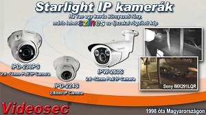Videosec Starlight IP kamerák