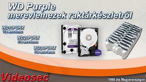 WD Purple merevlemezek, raktárról