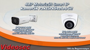 Új, 4 Megapixeles motorizált lencsés Smart IP kamerák a Videosec kínálatában