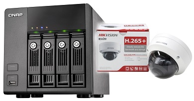 A QNAP Hikvision H.265 IP CCTV kamerákat integrált rendszerébe
