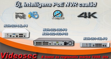 Új, intelligens PoE NVR-ek a Videosec kínálatában