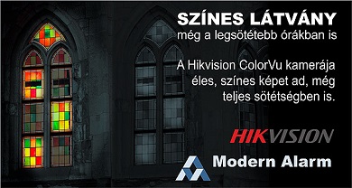 Színes képek, a legsötétebb éjszakában is – Hikvision ColorVu kamerák a Modern Alarm Kft.-től