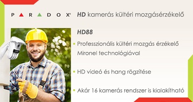 Megérkezett a Paradox HD kamerás kültéri mozgásérzékelője: HD88