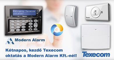 Ingyenes, kezdő Texecom oktatás a Modern Alarm Kft-nél