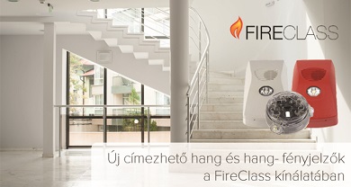 Új címezhető FireClass hang és hang-fényjelzők