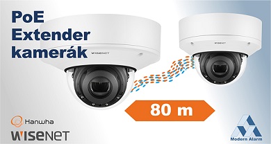 A Modern Alarm Kft. bemutatja: Spóroljon a Wisenet PoE extender kameráival!