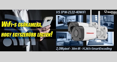 Kültéri WiFi-s csőkamera a GeoVision Hungária palettáján