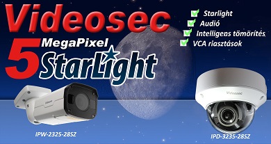 Videosec 5 Megapixeles Starlight varifokális kamerák, minden, amit csak egy kamerától elvárhatunk
