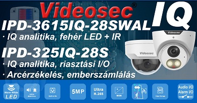 Videosec IQ dómkamerák – az IP platform teljesen megújult