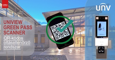 UNV Green Pass Scanner, az oltásigazolás ellenőrző rendszer