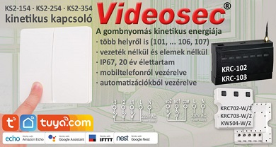 Videosec Okos otthon - kinetikus kapcsolók