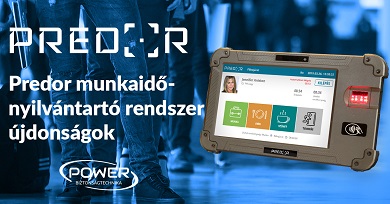 Predor munkaidő nyilvántartó rendszer újdonságok