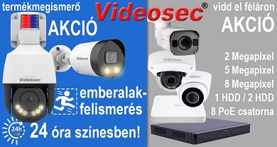 Videosec IP kamerák nem csak árlistában, hanem készleten is