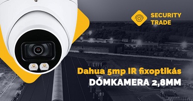 Dahua 5MP IR fixoptikás dómkamera, 2,8mm