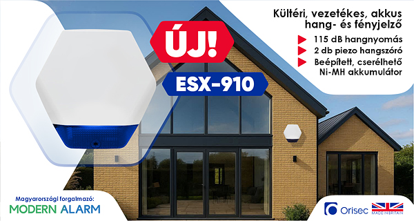 A Modern Alarm bemutatja: új, kültéri akkus sziréna az Orisec cégtől!