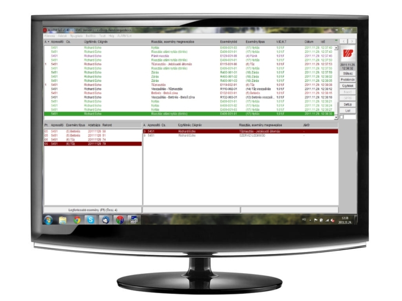 AlarmSyS távfelügyeleti szoftver