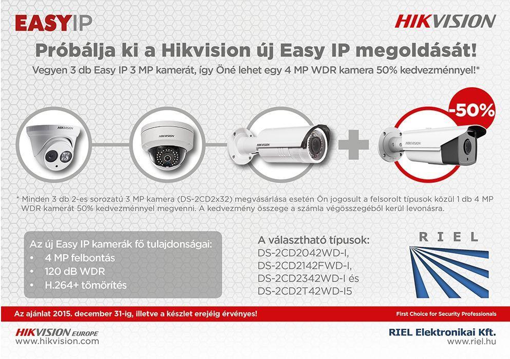 Hikvision IP akció RIEL Kft-nél