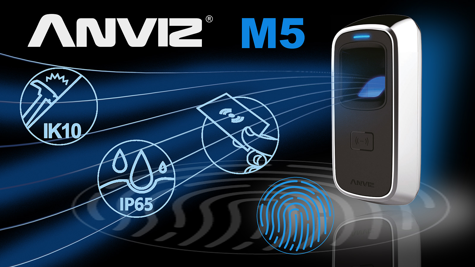 ANVIZ M5 – önállóan, vagy rendszerben működő, ujjlenyomat- és kártyaolvasó