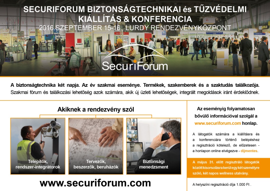 SecuriForum Biztonságtechnikai és Tűzvédelmi Kiállítás & Konferencia