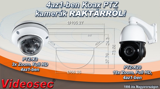 Videosec  4az1-ben PTZ kamerák