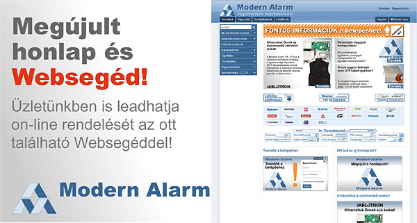 Megújult a Modern Alarm Kft. honlapja