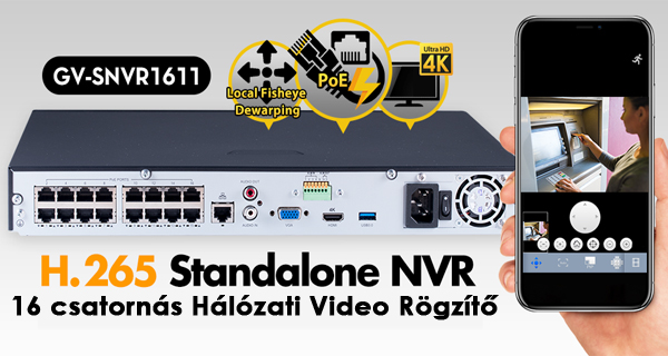 16 csatornás 4K Standalone NVR a GeoVision kínálatában