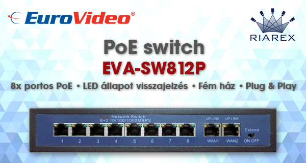 EVA-SW812P PoE switch