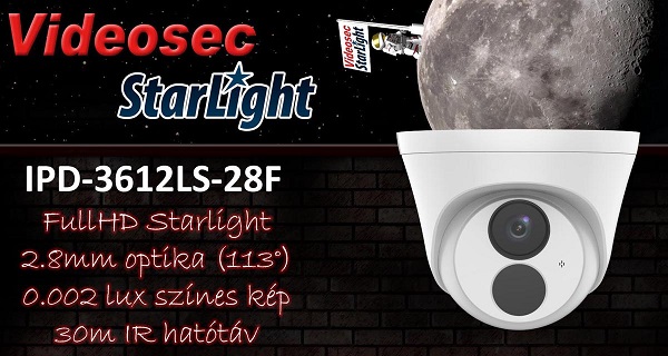 Új Videosec Starlight dómkamera