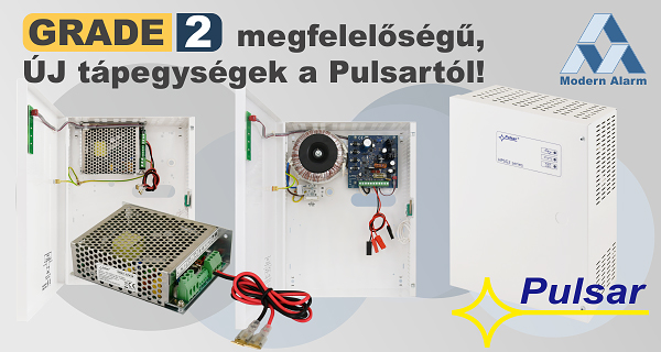 Új, Pulsar, Grade 2-es tápegységek a Modern Alarm Kft-től