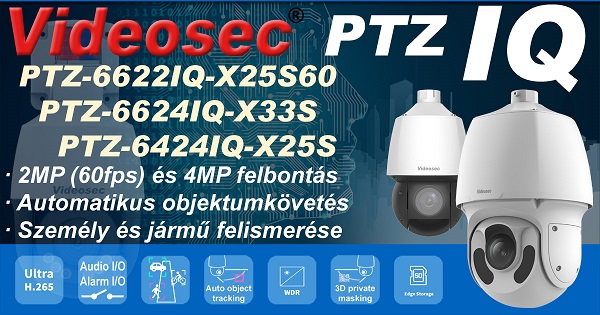Videosec IQ PTZ kamerák – a lehetséges maximum