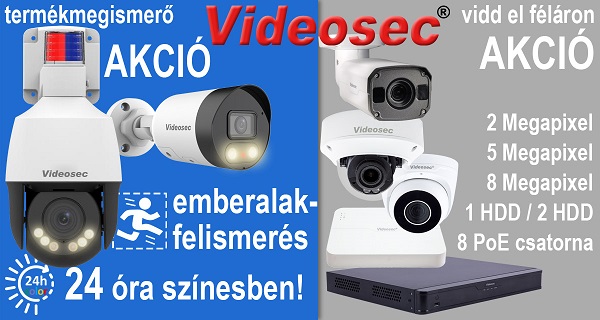 Videosec IP kamerák nem csak árlistában, hanem készleten is