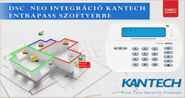 DSC NEO és NEO Pro integráció Kantech EntraPass szoftverbe