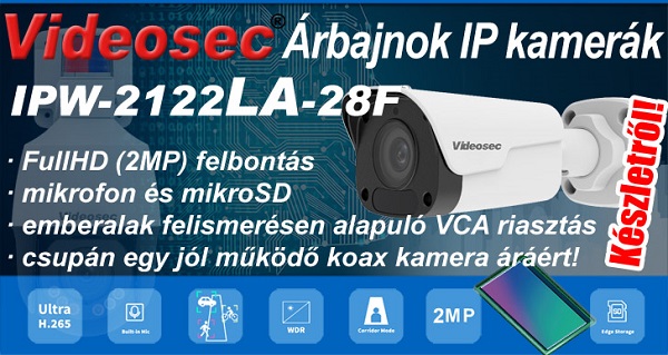 Megérkezett a Videosec legújabb árbajnok kamerája