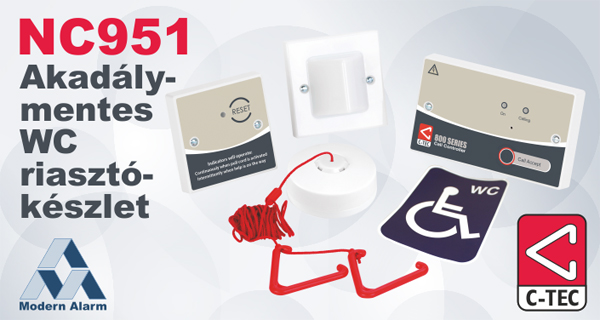 A Modern Alarm Kft. bemutatja: C-TEC NC951 – akadálymentesített WC riasztó-készlet