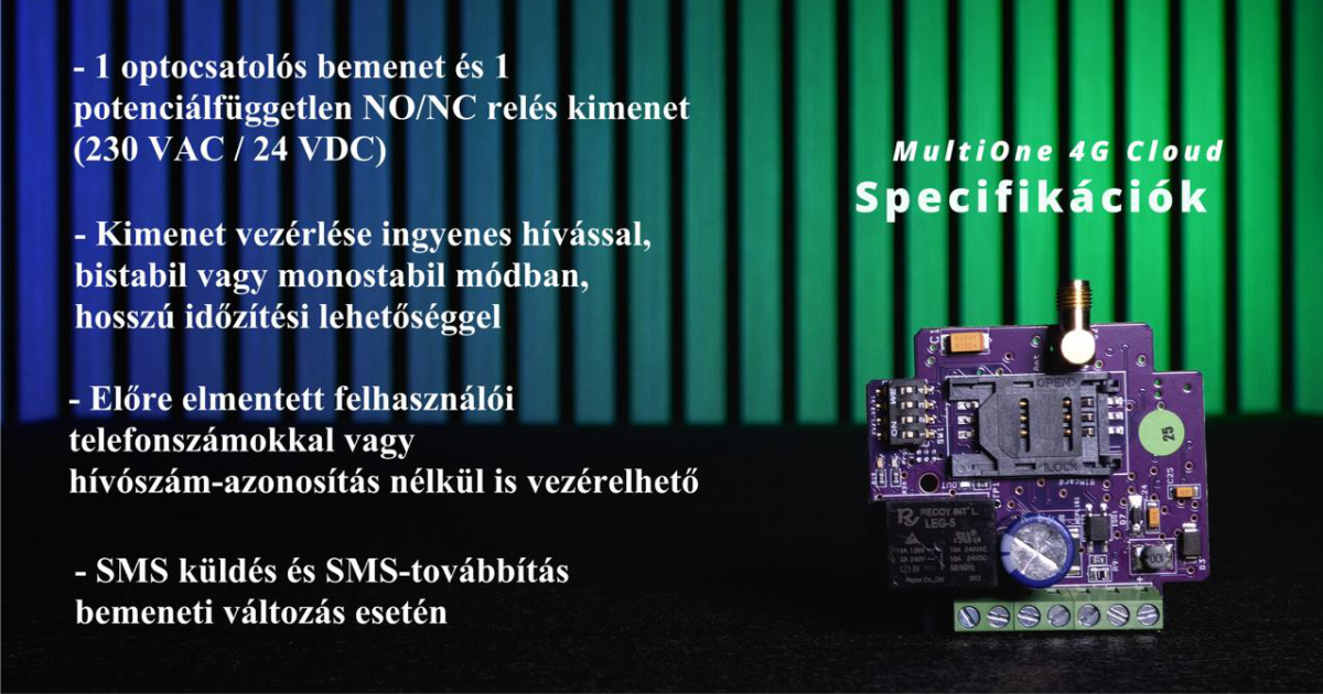 Megérkezett az új MultiOne 4G Cloud – ajtófelügyeleti bemenet, 4G és felhőkapcsolat