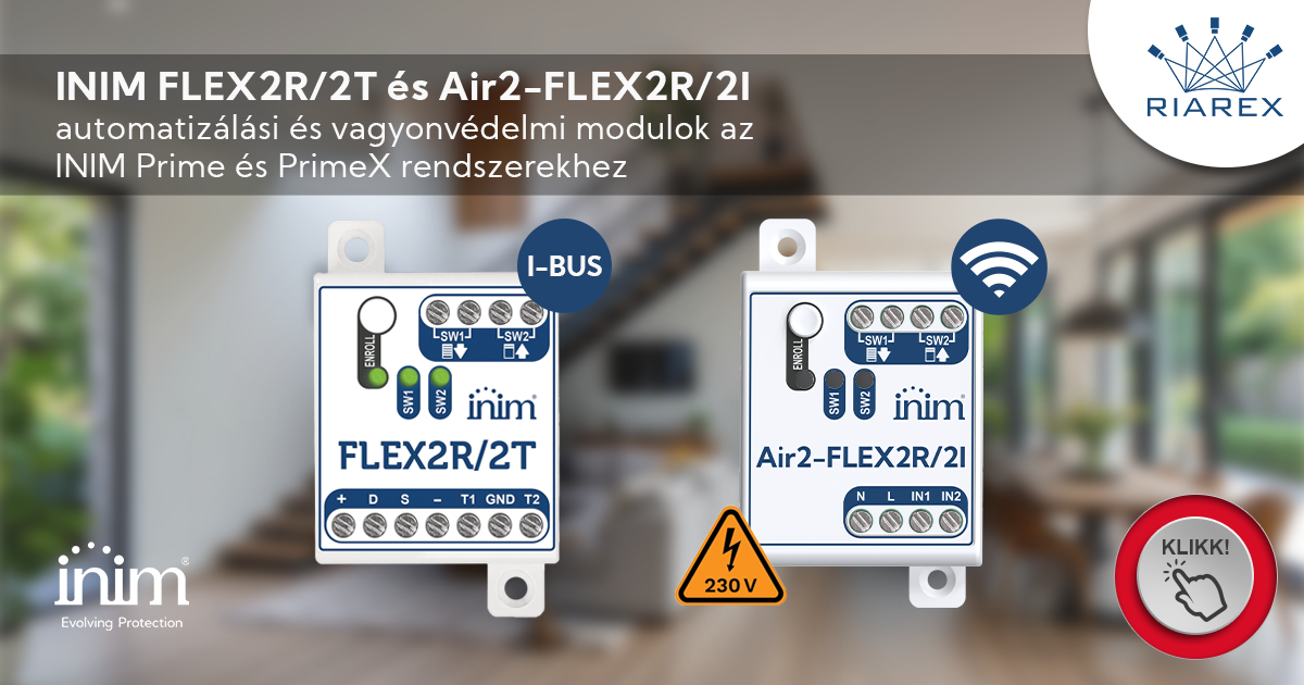 Inim FLEX2R/2T és Air2-FLEX2R/2I modulok