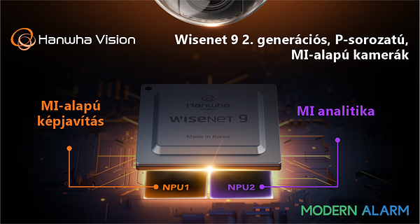 Új viszonyítási pont: Wisenet 9, 2. generációs P-sorozatú, MI-alapú kamerák