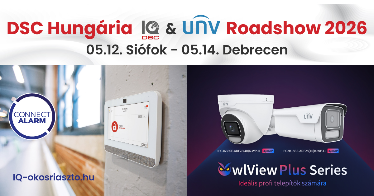 Meghívó a DSC 2026 május 12. és 14-i IQ & UNV Roadshow-jára 