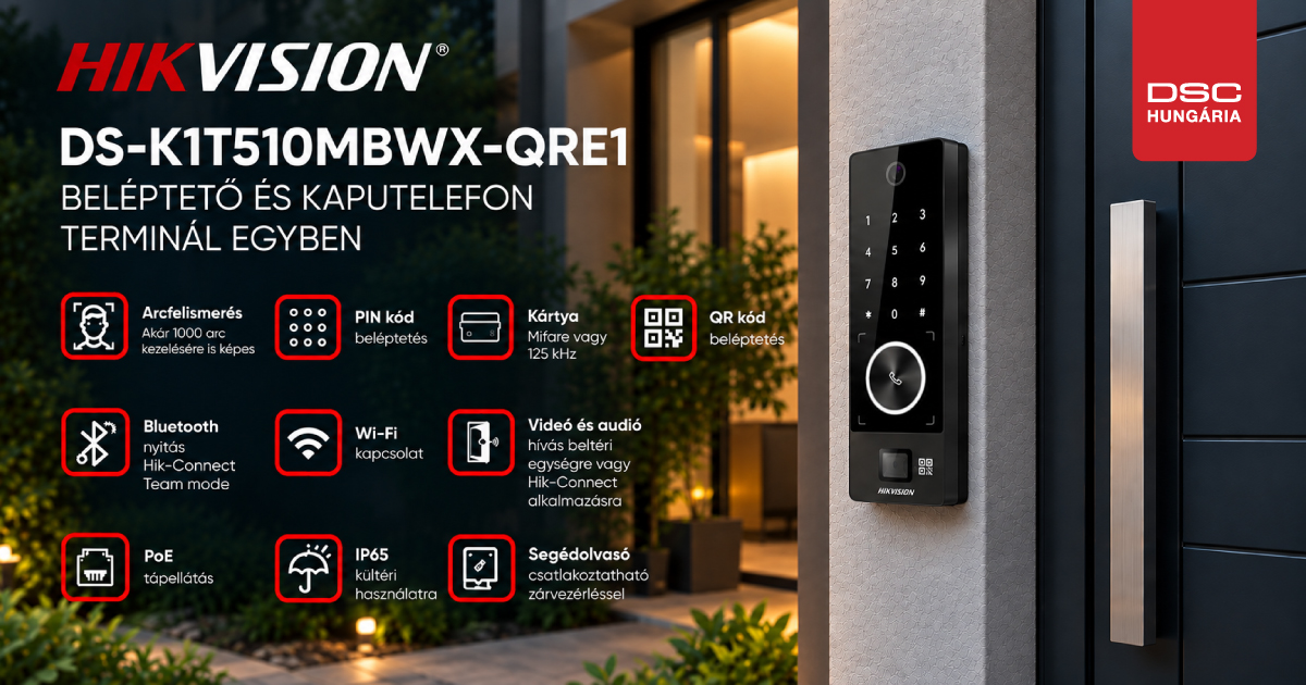 DS-K1T510MBWX-QRE1 a Hikvision legújabb terminálja