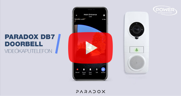 Paradox DB7 Doorbell – Videókaputelefon a riasztóhoz 